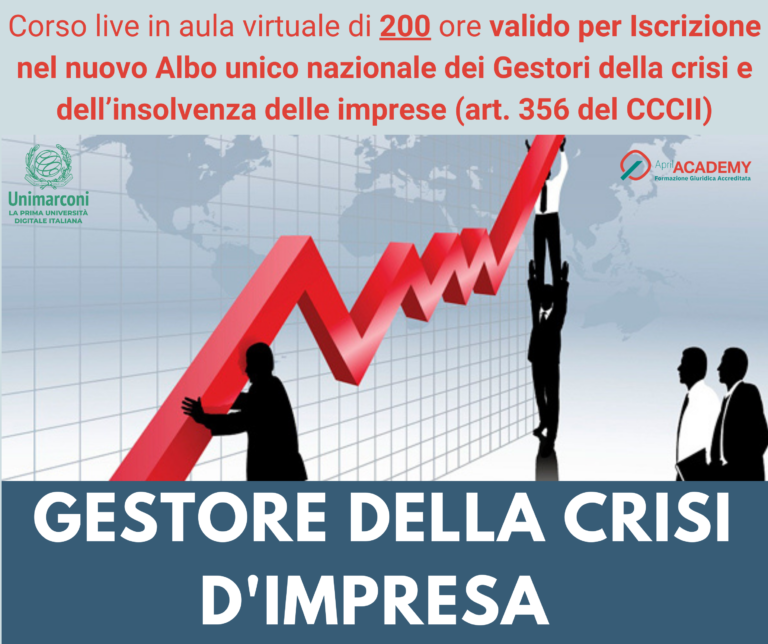 Corso Universitario Abilitante - GESTORE DELLA CRISI DA ...