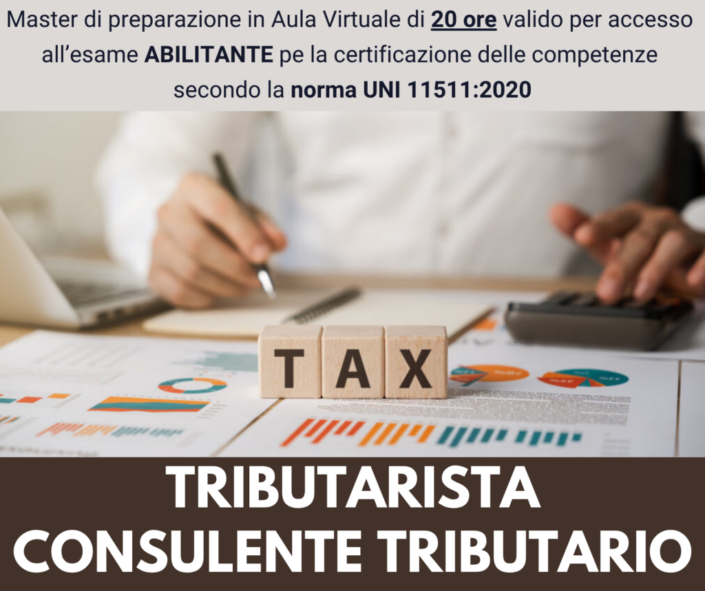 Master di preparazione all'esame Abilitante per TRIBUTARISTA - CONSULENTE TRIBUTARIO - Ed. Settembre-Ottobre 2026
