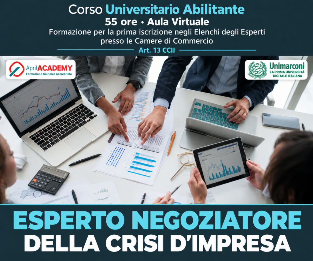 Corso Universitario Abilitante - ESPERTO NEGOZIATORE DELLA CRISI D'IMPRESA - Ed. Settembre 2026