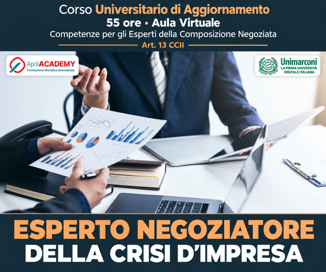 Corso Universitario di Aggiornamento - ESPERTO NEGOZIATORE DELLA CRISI D'IMPRESA - Ed. Settembre 2026