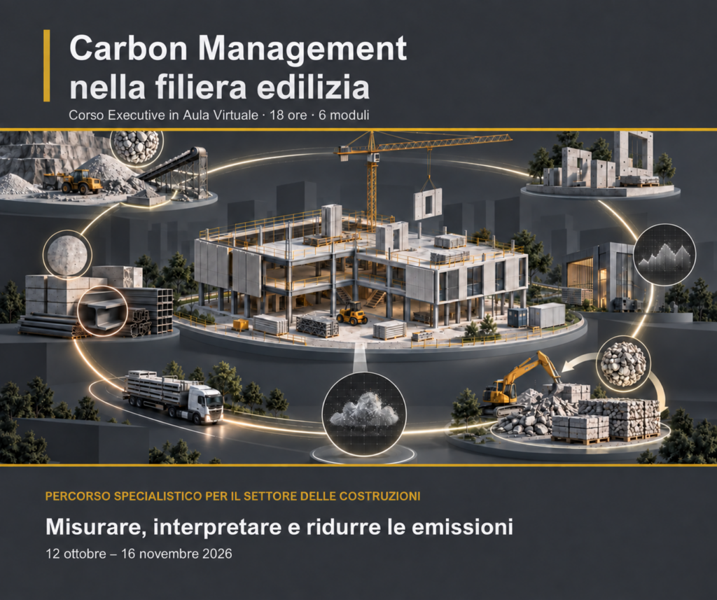 Corso Executive - CARBON MANAGEMENT nella FILIERA EDILIZIA: misurare, interpretare e ridurre le emissioni