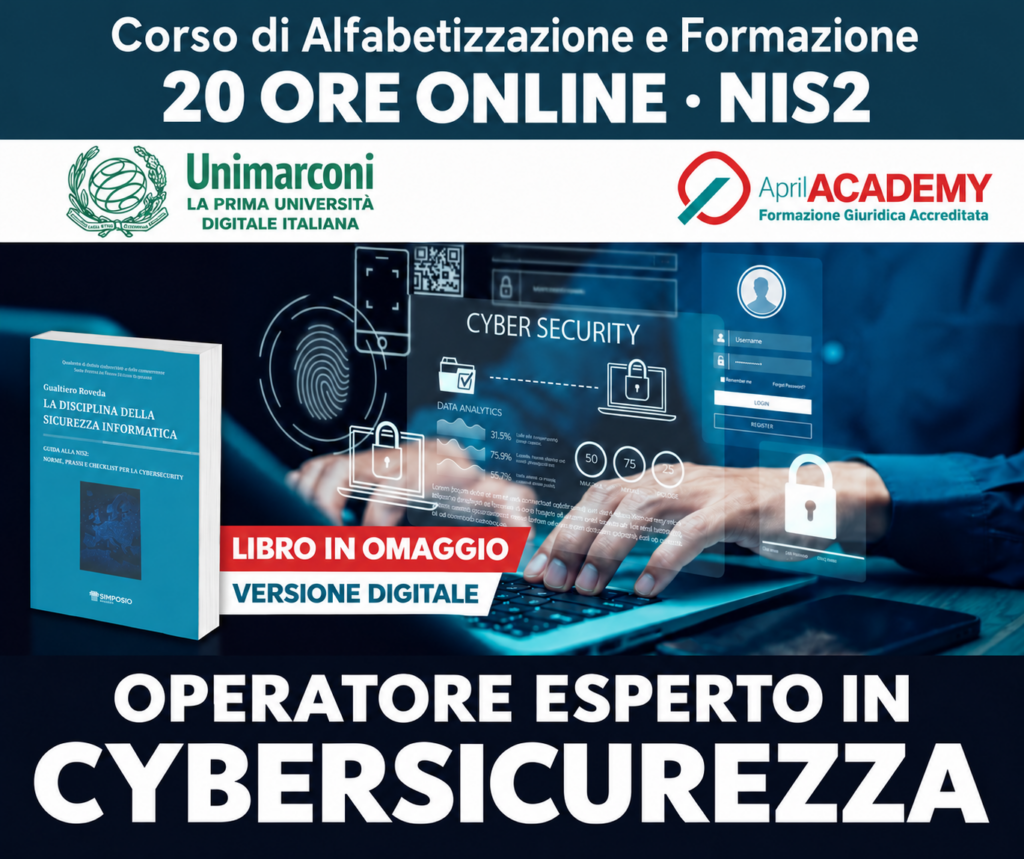 Corso Universitario di Alfabetizzazione - OPERATORE ESPERTO IN CYBERSICUREZZA - Ed. Novembre 2026